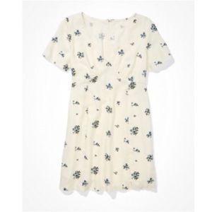 NWT AE Floral Short Sleeve Mini Dress